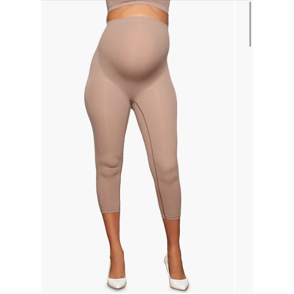 New‎ Skims Seamless Sculpt Maternity Leggings UMBER Size XXS/XS Shapewear